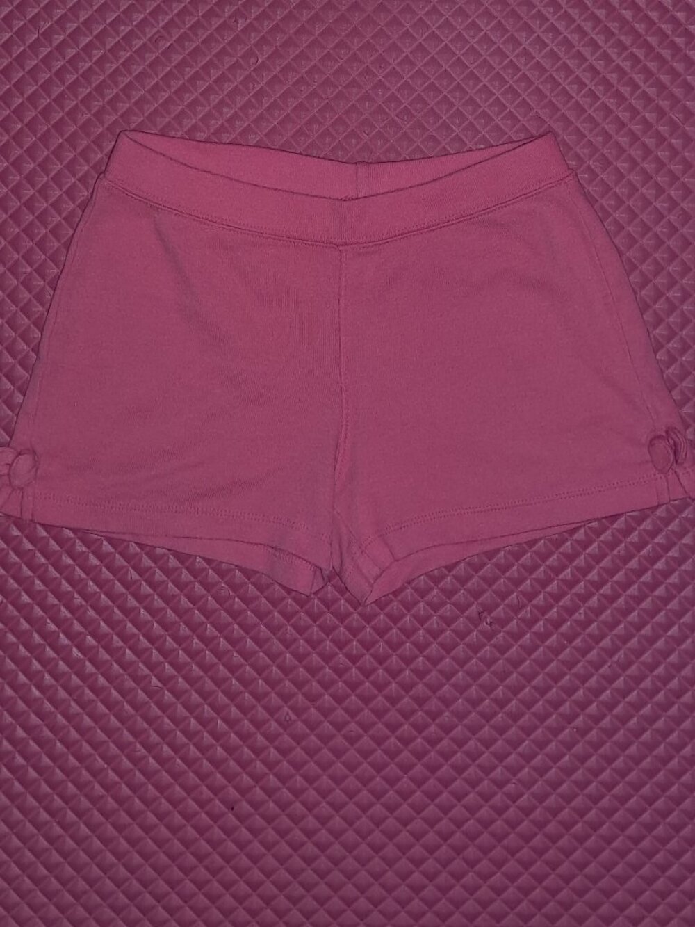 GYMBOREE Lightweight Stretch Cotton Pink Hot Shorts Decorative Side Bow Tie